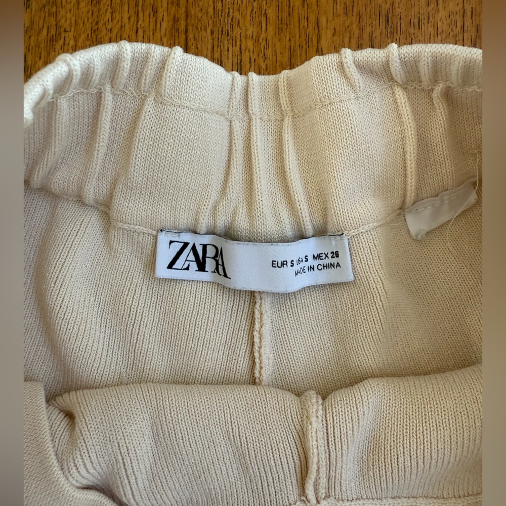 Zara Cream High Waist Women Shorts